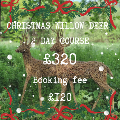 BOOKING FEE to secure a place on the TWO DAY CHRISTMAS Deer Sculpture Course - 6th & 7th November 2026. FULL COST £320